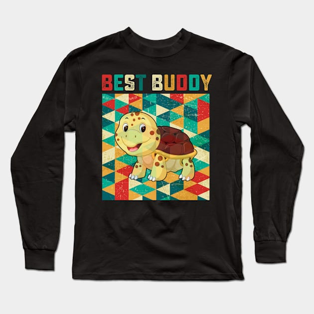 Best Buddy Turtle Long Sleeve T-Shirt by danieldamssm